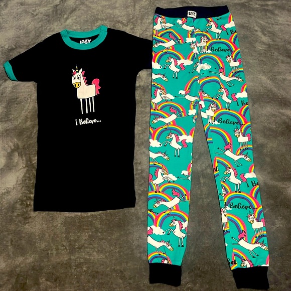 Lazy One Girls Unicorn Pajamas - Picture 1 of 3